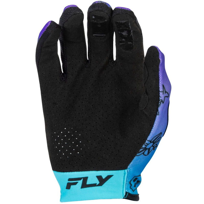 Motocross handschoenen FLY Racing - USA Lite Outline paars-blauw-zwart