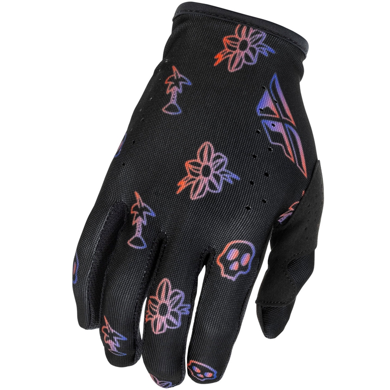 Motocross handschoenen FLY Racing - USA Lite Outline zwart-rood-paars