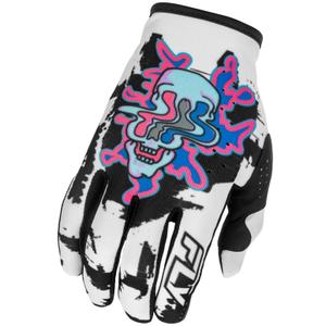 Motocross handschoenen FLY Racing - USA Lite Warp wit-blauw-roze