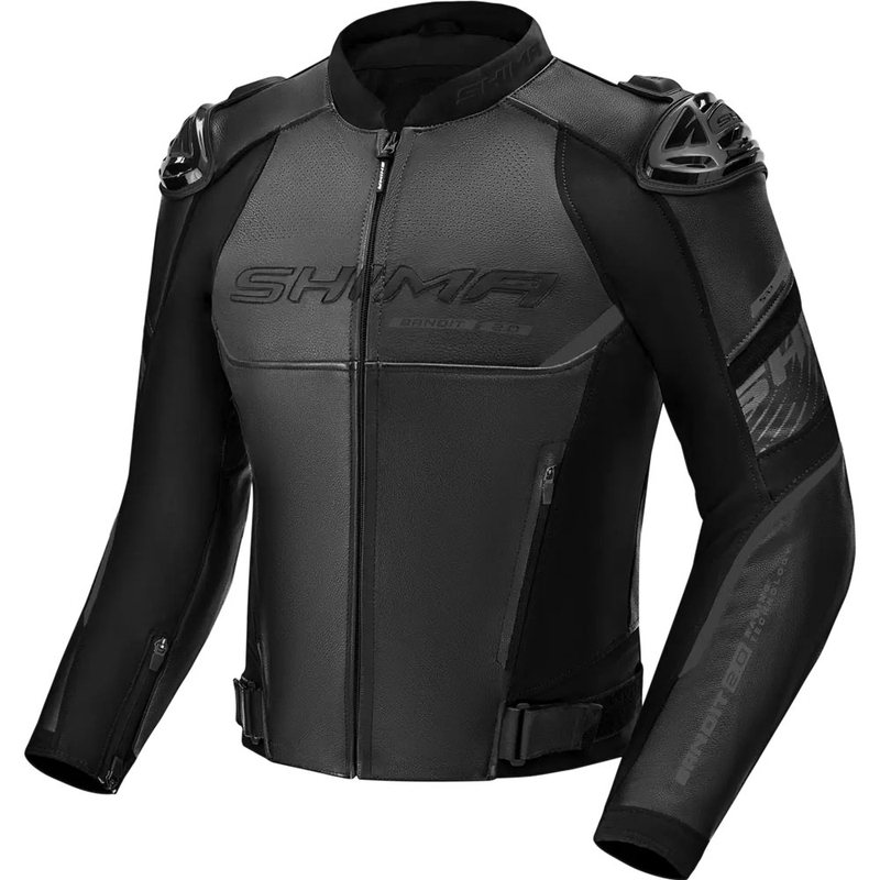 Shima Bandit 2.0 leren motorjack zwart-zwart