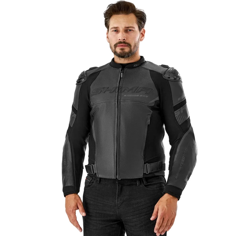 Shima Bandit 2.0 leren motorjack zwart-zwart
