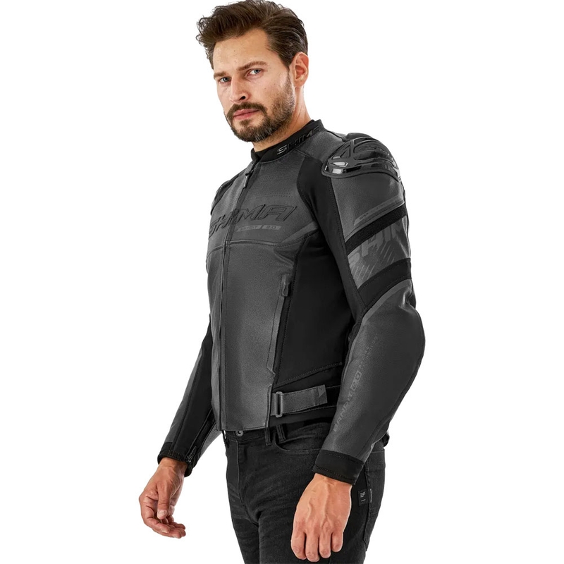 Shima Bandit 2.0 leren motorjack zwart-zwart