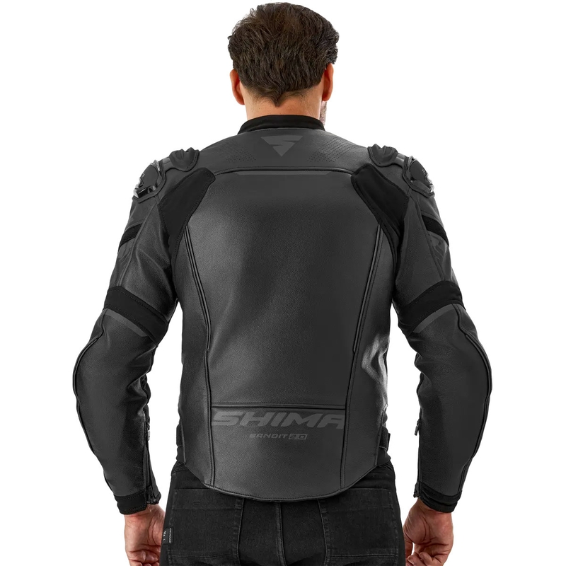Shima Bandit 2.0 leren motorjack zwart-zwart