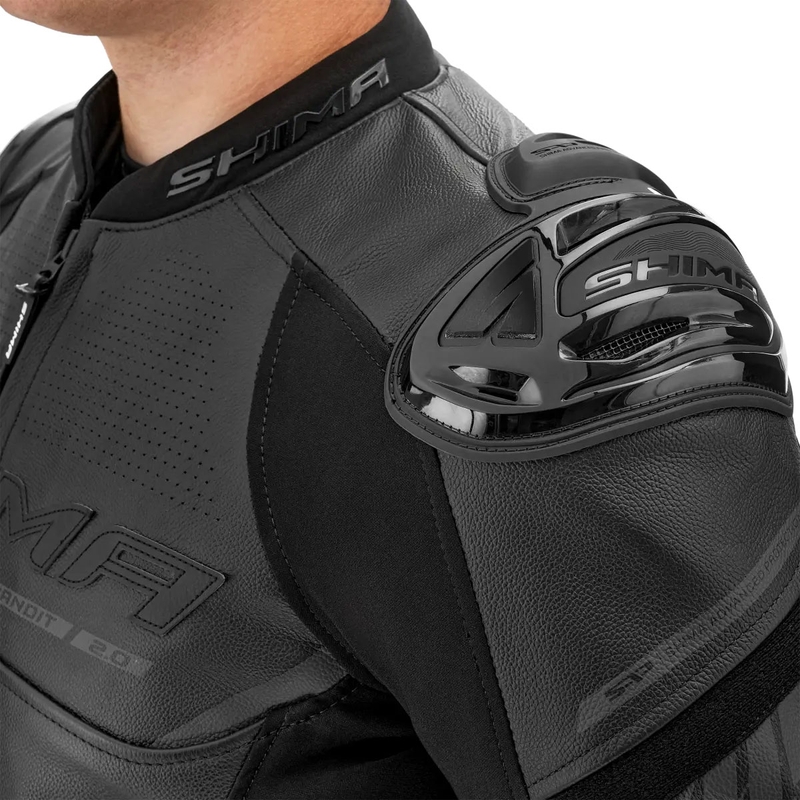 Shima Bandit 2.0 leren motorjack zwart-zwart
