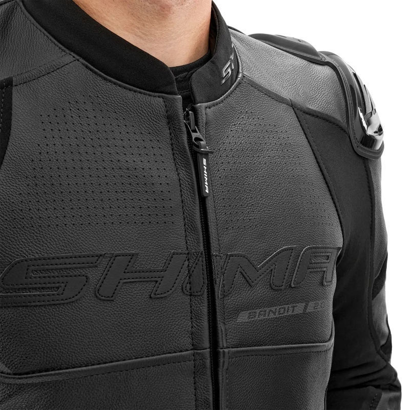 Shima Bandit 2.0 leren motorjack zwart-zwart