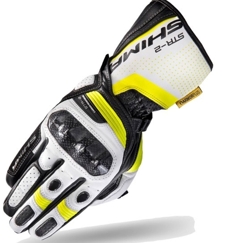 Handschoenen Shima STR-2 zwart-wit-fluogeel