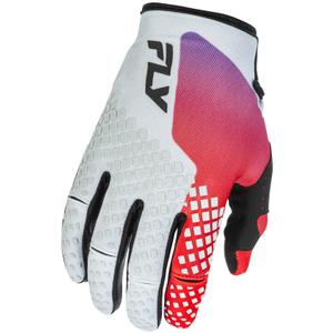 Motocross handschoenen FLY Racing - USA Kinetic grijs-rood-paars-zwart