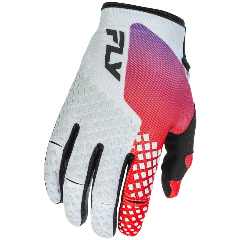 Motocross handschoenen FLY Racing - USA Kinetic grijs-rood-paars-zwart