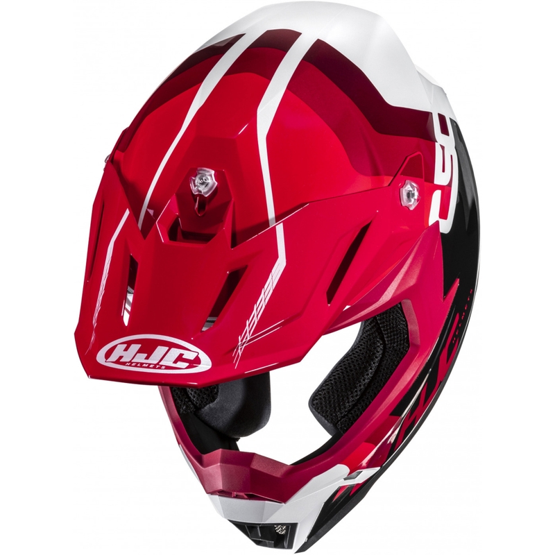 Crosshelm HJC C50 Primal MC1 zwart-rood-wit