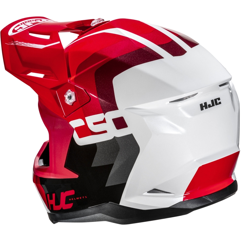 Crosshelm HJC C50 Primal MC1 zwart-rood-wit