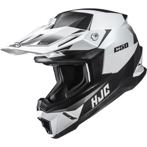 Crosshelm HJC C50 Slide MC10SF zwart-wit