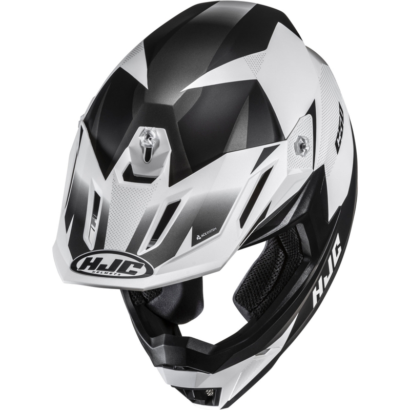 Crosshelm HJC C50 Slide MC10SF zwart-wit