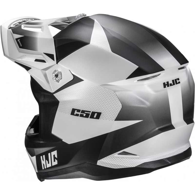 Crosshelm HJC C50 Slide MC10SF zwart-wit