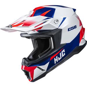 Crosshelm HJC C50 Slide MC21 wit-blauw-rood