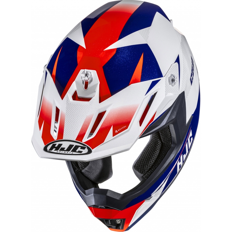 Crosshelm HJC C50 Slide MC21 wit-blauw-rood
