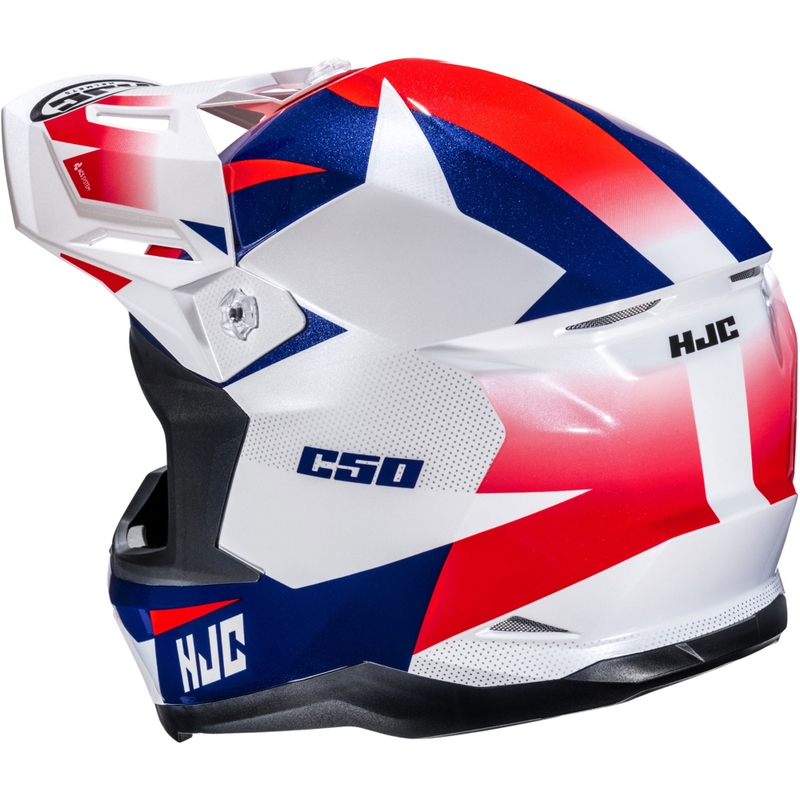Crosshelm HJC C50 Slide MC21 wit-blauw-rood