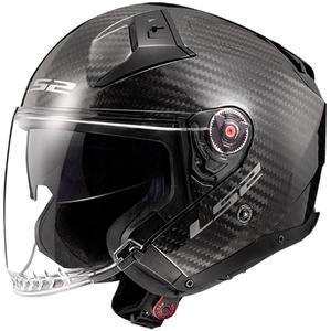 Open motorhelm LS2 OF603 Infinity II Carbon-06 zwart glanzend