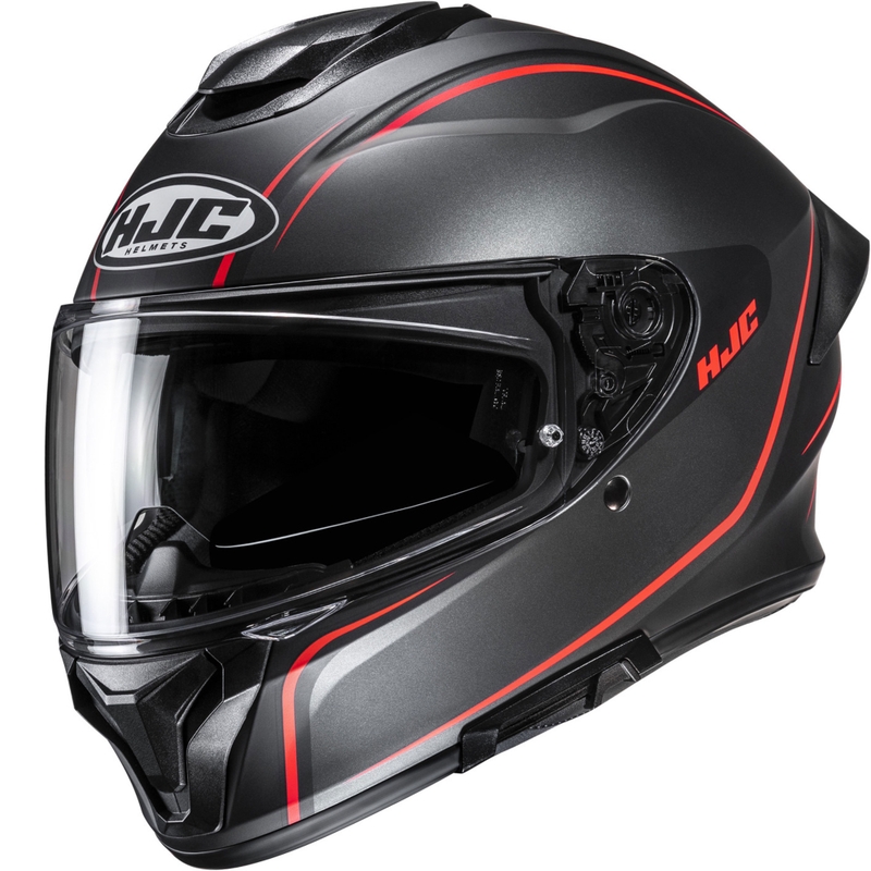 Integraal motorhelm HJC C71 Quez MC1SF zwart-rood