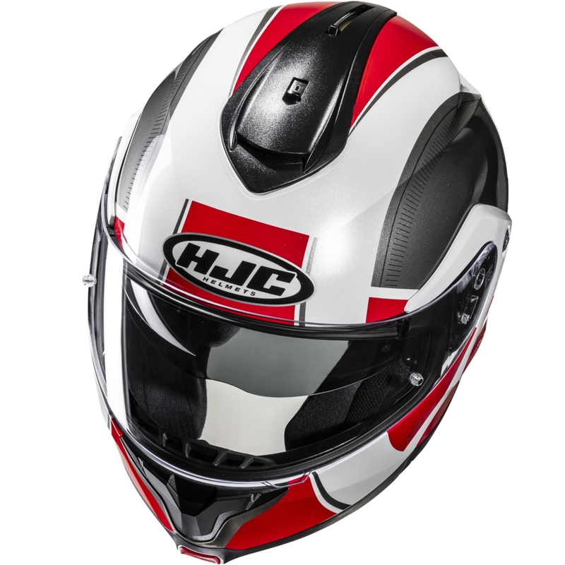 Opklapbare motorhelm HJC C91N Jyn MC1 zwart-wit-rood