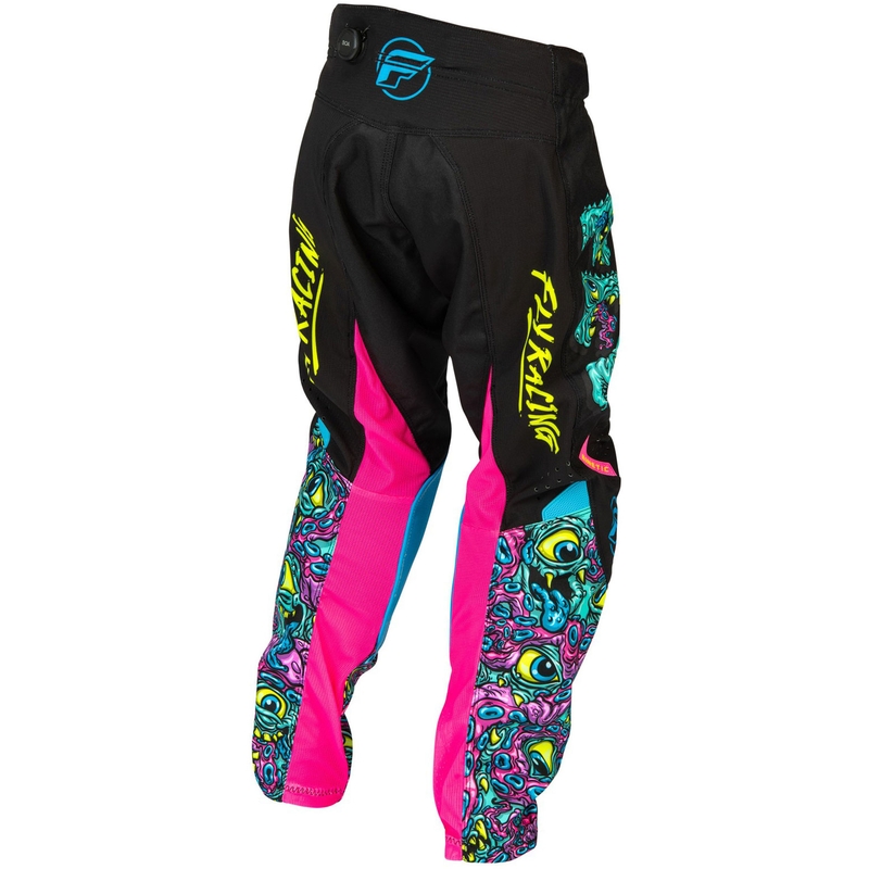 Kindercrossbroek FLY Racing - USA Kinetic Mutant zwart-multicolor