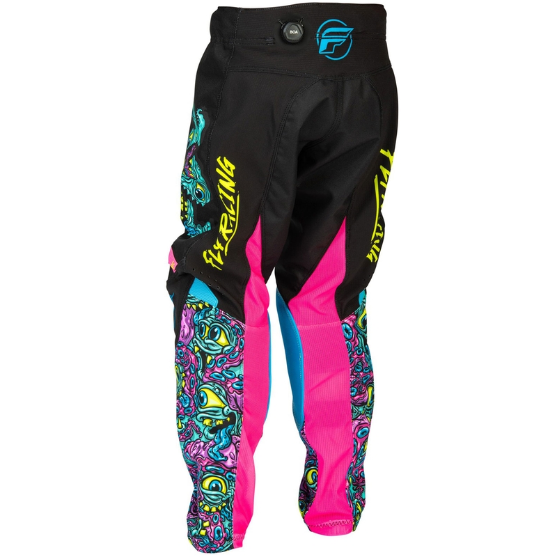 Kindercrossbroek FLY Racing - USA Kinetic Mutant zwart-multicolor