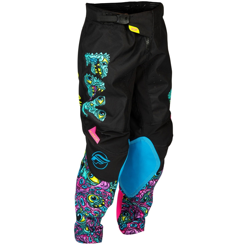 Kindercrossbroek FLY Racing - USA Kinetic Mutant zwart-multicolor