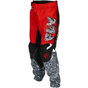 Kindercrossbroek FLY Racing - USA Kinetic Mutant rood-wit-zwart