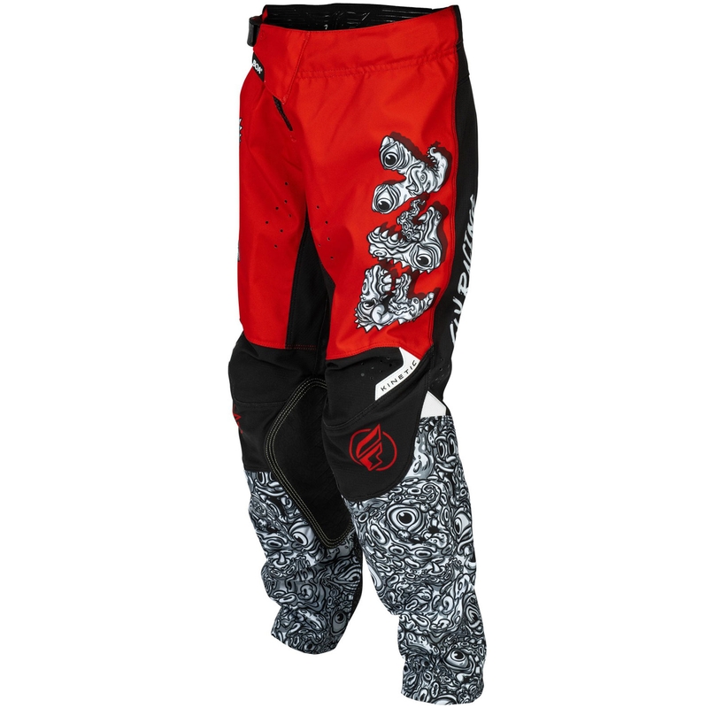 Kindercrossbroek FLY Racing - USA Kinetic Mutant rood-wit-zwart