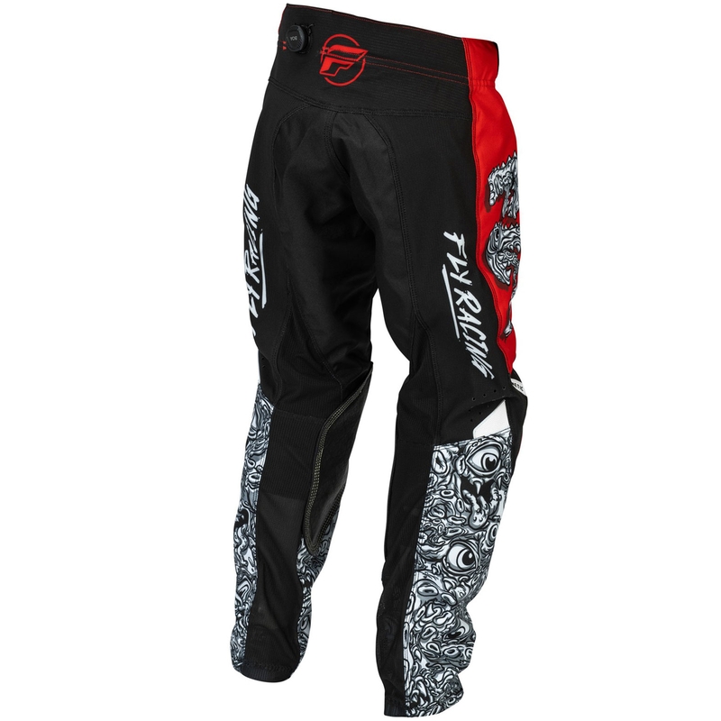 Kindercrossbroek FLY Racing - USA Kinetic Mutant rood-wit-zwart