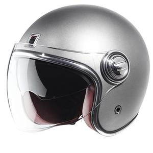 Open helm NOX PREMIUM Heritage zilver mat