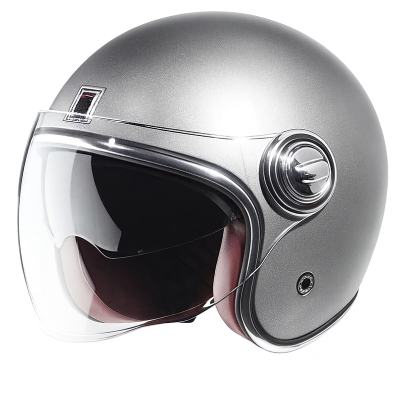 Open helm NOX PREMIUM Heritage zilver mat