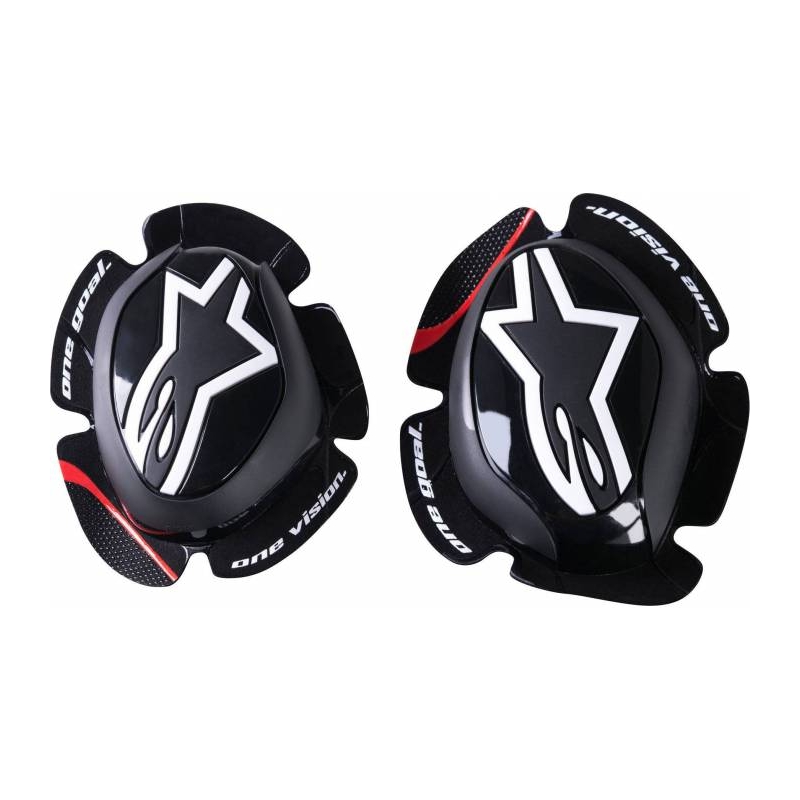 Alpinestars GP Pro Dynamics zwarte, witte en rode knieschuivers