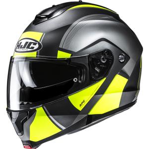 Opklapbare motorhelm HJC C91N Jyn MC3HSF zwart-grijs-fluogeel