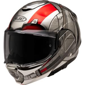HJC F100 Ant-Man Marvel MC1 opklapbare motorhelm grijs-rood