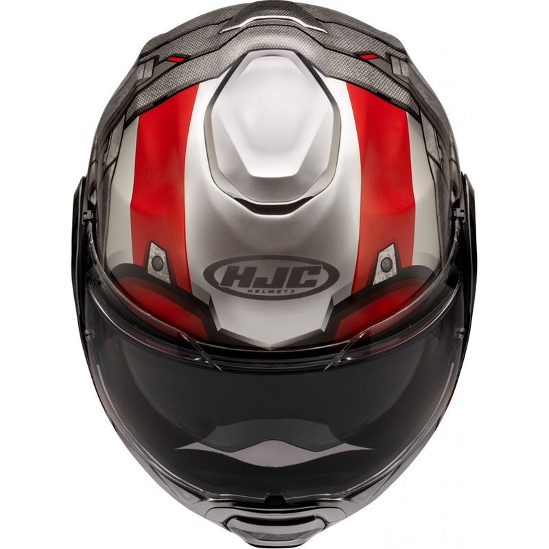 HJC F100 Ant-Man Marvel MC1 opklapbare motorhelm grijs-rood