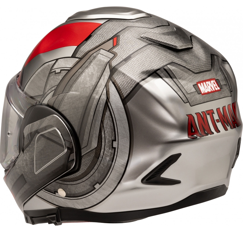 HJC F100 Ant-Man Marvel MC1 opklapbare motorhelm grijs-rood