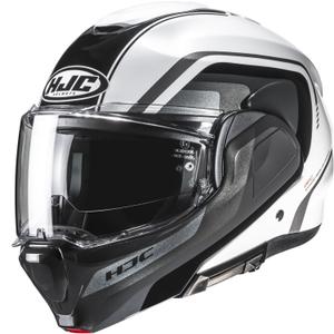 HJC F100 Reff MC1 opklapbare motorhelm zwart-wit