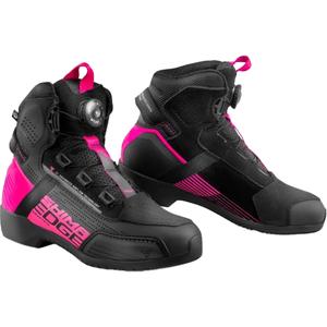 Dames Shima Edge Vent zwart met roze motorlaarzen