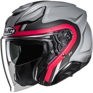 Open motorhelm HJC F31 Bask MC1SF grijs-rood-zwart