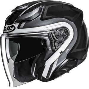 Open motorhelm HJC F31 Bask MC5 zwart-zilver-wit