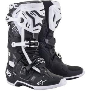 Alpinestars Tech 10 zwart-witte motorlaarzen