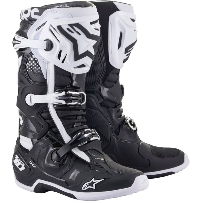 Alpinestars Tech 10 zwart-witte motorlaarzen