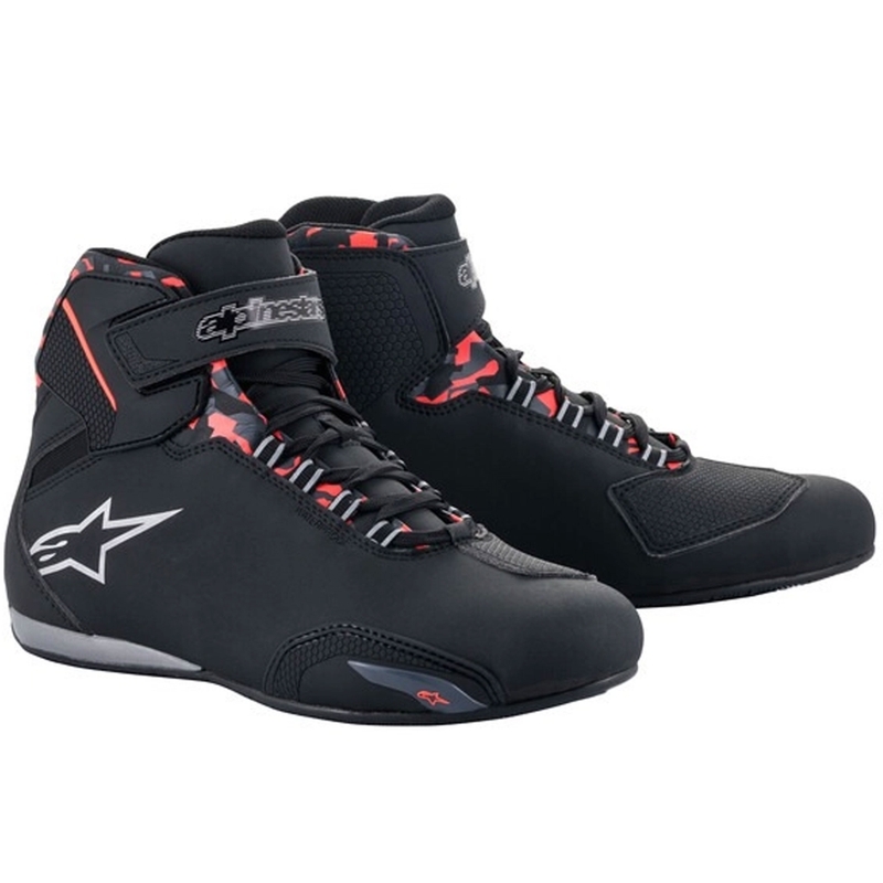 Alpinestars Sektor Waterdichte Zwart-Rood-Grijs-Kampo Motorfietslaarzen