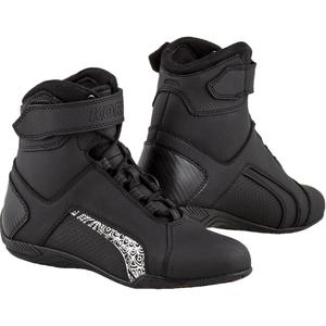 Dames Kore Velcro 2.0 zwart-witte motorlaarzen