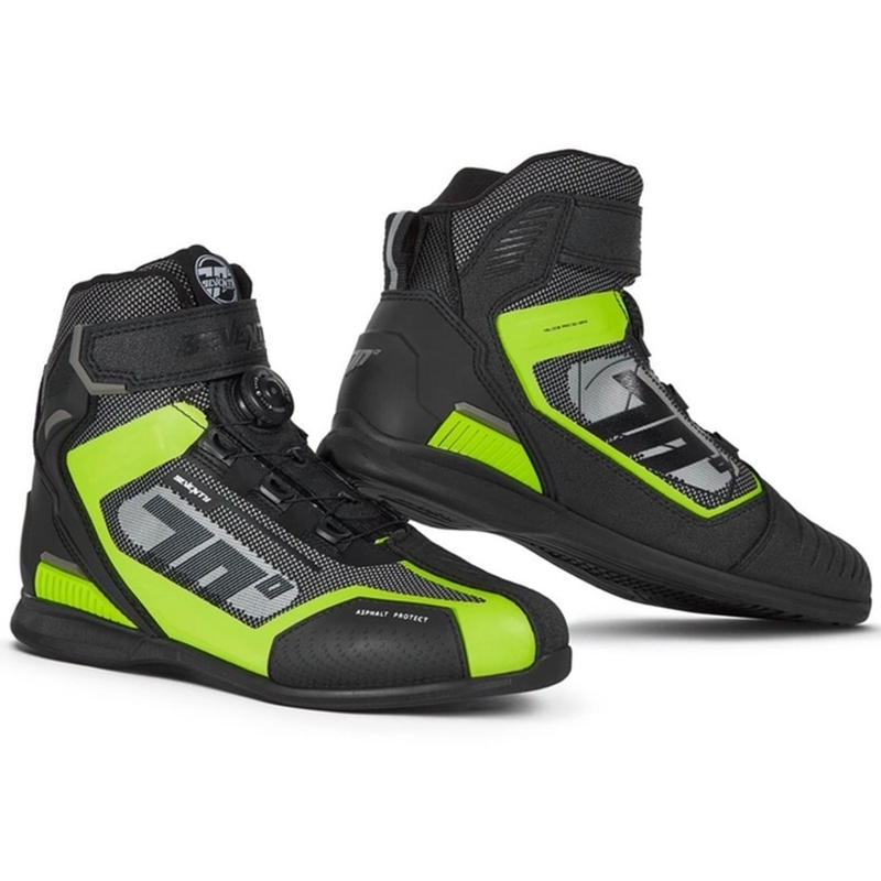 Motorlaarzen SEVENTY DEGREES SD-BR3 Veloce PRO zwart-fluo geel