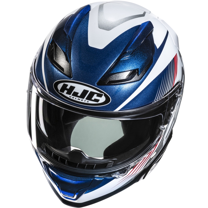 Integraal motorhelm HJC F71 Catos MC21 wit-blauw-rood