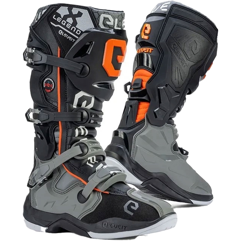 Eleveit X-Legend motorlaarzen grijs-oranje