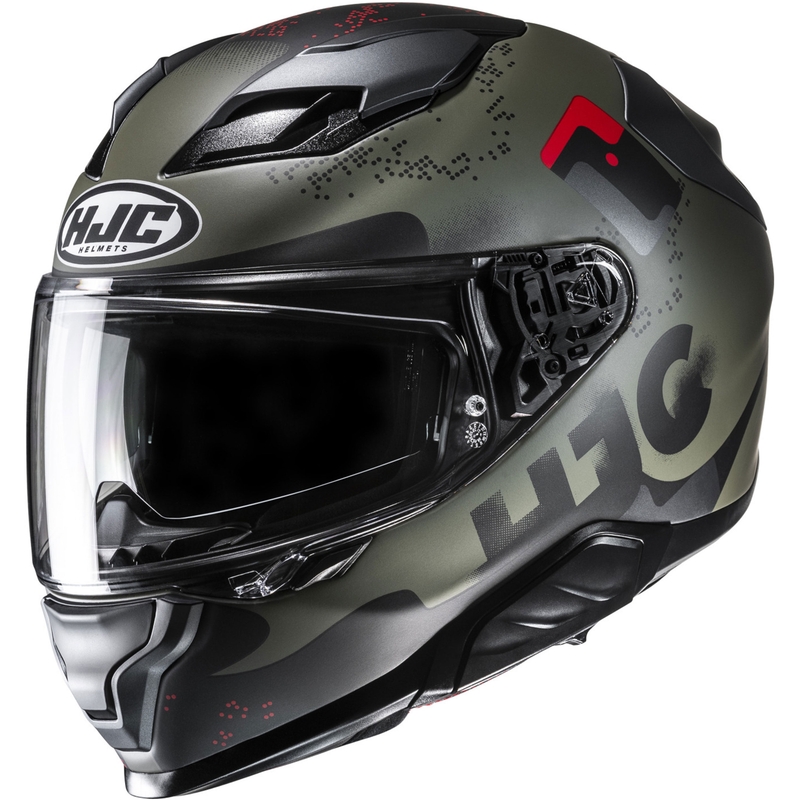 Integraal motorhelm HJC F71 Faco MC1SF khaki-zwart