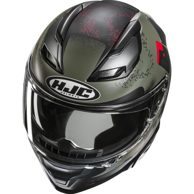 Integraal motorhelm HJC F71 Faco MC1SF khaki-zwart