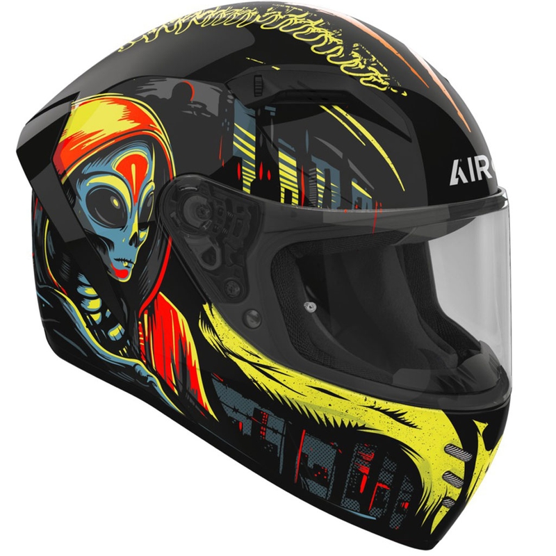 Airoh CONNOR Double Face integraal motorhelm glanzend zwart-geel